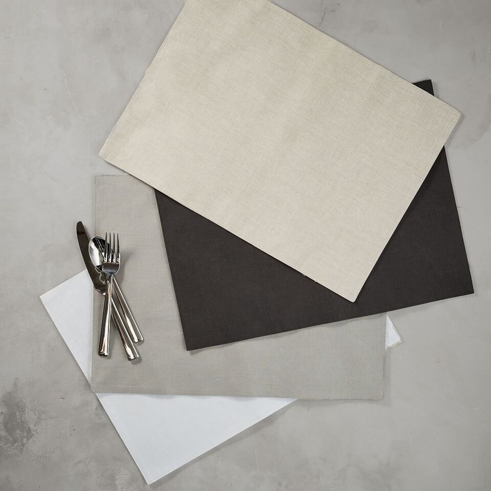 European Flax Linen Placemats (Set of 2) Lined West Elm Australia